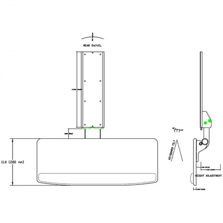 EEKT-733 ErgoTray Keyboard Tray (knob mechanism) - no Mouse Tray
