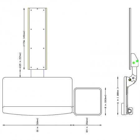 EEKT-833 ErgoTray Keyboard Tray (non-knob mechanism) - no Mouse Tray